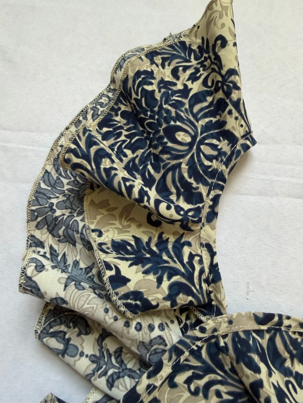 90s Style Blue Floral Corset Crop Top Festival Boho Medium - Picture 4 of 11
